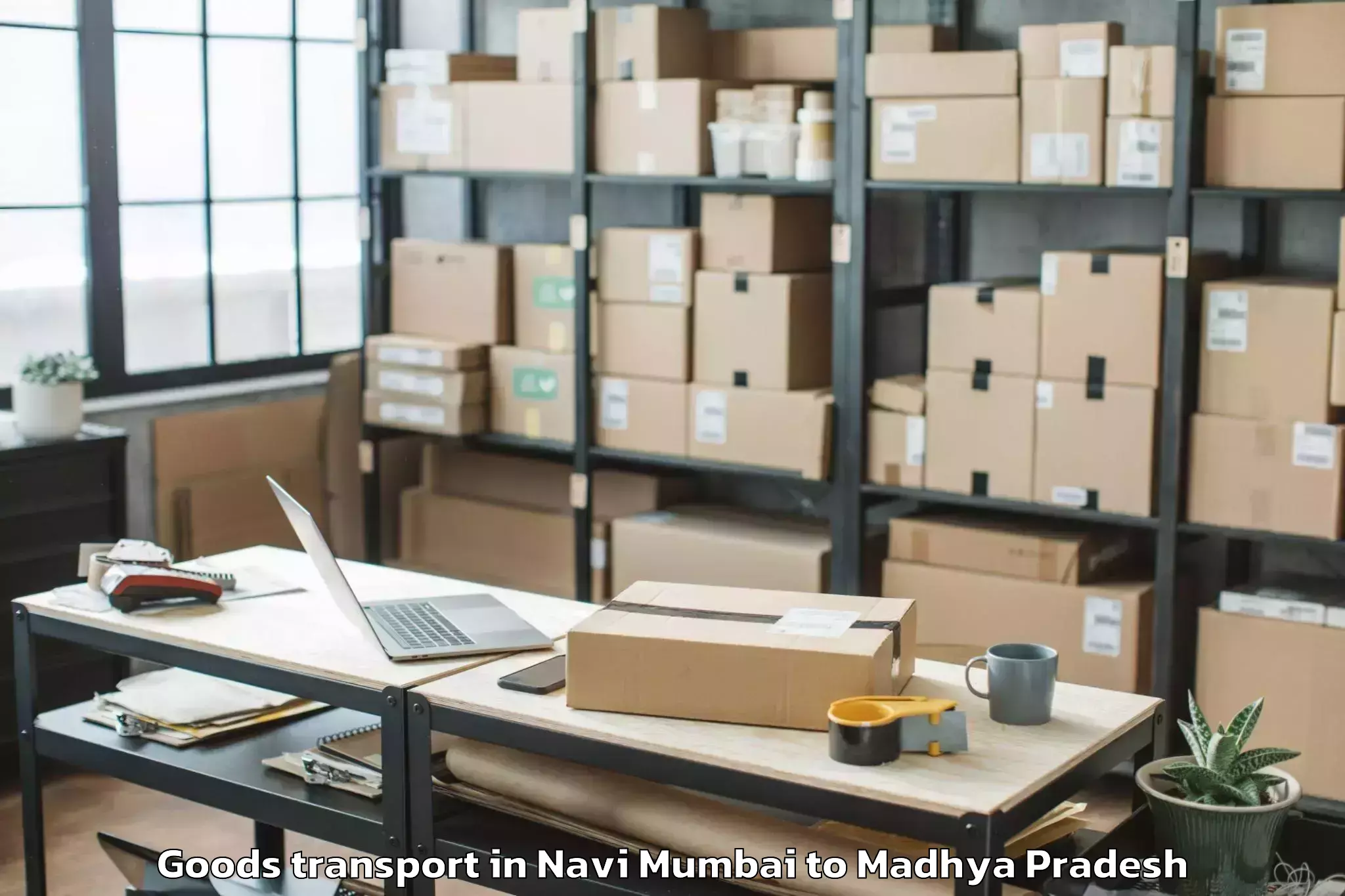 Affordable Navi Mumbai to Sanwer Goods Transport